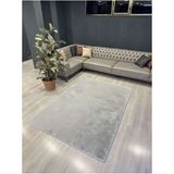 Allstar Carpet Modern Tavşan Tüyü Yumuşacık Tüy Dökmez Peluş Halı Gri - 80 x 100 cm