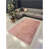 Allstar Carpet Modern Tavşan Tüyü Yumuşacık Tüy Dökmez Peluş Halı Lila - 80 x 100 cm