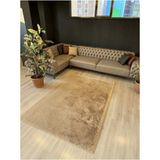 Allstar Carpet Modern Tavşan Tüyü Yumuşacık Tüy Dökmez Peluş Halı Vizon - 160 x 230 cm
