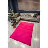 AllstarCarpet Tavşan Tüyü Premium Kalite Tüy Dökmez Halı Fuşya