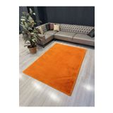AllstarCarpet Tavşan Tüyü Premium Kalite Tüy Dökmez Halı Turuncu