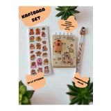 ALLStore Capybara KAPİBARA 3'LÜ SET NOT DEFTERİ-STİCKER-YUMURTLAYAN KALEM