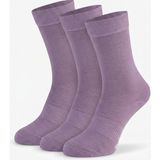 Allunique Premium Tencel Yumuşak Dokulu Dikişsiz Lila Soket Çorap 3'lü Paket - 35 - 38