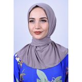 ALLURİNG Kadın Tesettür Çıtçıtlı Boyunluk Hijap Bone Şal - Gri - Standart