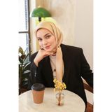 ALLURİNG THE BETTER ONE Ebruli Düz Renk Eşarp - Kristal-gold-3