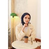 ALLURİNG THE BETTER ONE Ebruli Düz Renk Eşarp - Kristal-lacivert