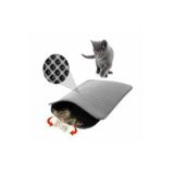 ALLWAY Petzz Elekli Kedi Kumu Paspası 60x45 Cm Gri