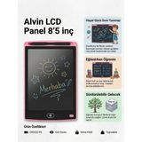 Allwin Alvin 8.5 Inç LCD Yazım ve Çizim Tableti - Dijital Yazı Tahtası - Yaz Boz -
