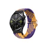 ALLY 22MM Gear S3 Watch 4 -Gt2 GT2E 46MM Japon Tokalı Elastik Kayış Kordon MOR,TURUNCU