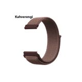 Ally 22MM Gear S3 Watch 4 -Gt2 GT2E 46MM Kayış Kordon Lylon Loop KAHVERENGİ