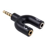 Ally 3.5 mm Kulaklık Mikrofon Çoklayıcı 3.5 mm Splitter Dönüştürücü AL-32497 - Siyah