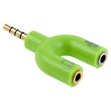 Ally 3.5 mm Kulaklık Mikrofon Çoklayıcı 3.5 mm Splitter Dönüştürücü AL-32497 - Yeşil
