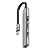 ALLY 4in1 Type-C+3.5mm+USB Girişli Çoğaltıcı Adaptör Çevirici Hu