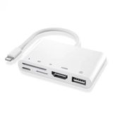 Ally 5İn1 Lightning Hdmı Dijital Av Adaptör+ Otg Usb Hub Kamera Tf Sd Okuyucu-1852