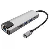 Ally 5İn1 Usb 3.1 Type C To Hdmı 2Xusb 3.0 Rj45 Ethernet Dönüştürücü Adaptör-1852