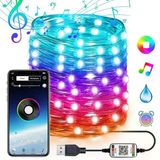 Ally 5Mt 50 Led Rgb Bluetooth Telefonla Kontrol Edilen Usb Led Lamba İos-Android-(5775)
