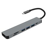Ally 7in1 USB 3.1 HDMI 4K 30HZ 2k 1080P Type-C Hub Adaptör DÖNÜŞTÜRÜCÜ-(5775) - COMPTR5284-8 - Füme