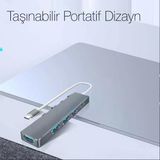 Ally Ads-301C 5 İn 1 Type C Dönüştürücü 4 Usb Portlu Adaptör Hub Çoklayıcı-1852
