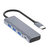 Ally ADS-309C 4ın1 Type-C To USB + Type-C Hub Adaptör Çevirici Dönüştürücü ÇOĞALTICI-(5775)