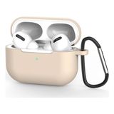 Ally Apple Airpods Pro İnce Slim Silikon Kılıf + Anahtarlık AL-31687Krem