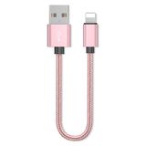 Ally Apple Lightning 3.0A Hızlı Şarj Kablosu Halat 20cm AL-29567 - Pembe