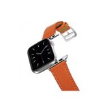 Ally Apple Watch 7-8 41mm 6-5-4 40mm Single Coil Deri Kayış Kordon 3-2-1 38mm TURUNCU