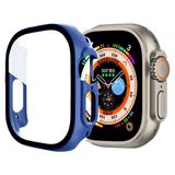Ally Apple Watch Ultra 49mm için Hard PC Full Koruma Sert Armor Zırh Kılıf AÇIK MAVİ