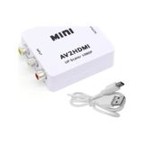 Ally Av To Hdmı Mini Switch Rca Composit Audio Video Hdmı Görünt-Beyaz renk-beyaz