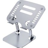 Ally Ayarlanabilir Katlanır Isı Havalandırmalı Alüminyum Laptop Standı - Gümüş