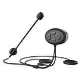 Ally DK11 Motosiklet Kask Kulaklık Bluetooth 5.0 Kulaklık Fm Radyo IP54 Su Geçirm - KR0025-5ORC7 - Siyah