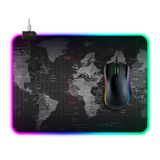 Ally Dünya Desenli RGB Led Işıklı 300x250x4mm Oyuncu Mouse Pad