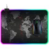Ally Dünya Desenli Rgb LED Işıklı Mouse Pad 300*250*4MM-(5775)