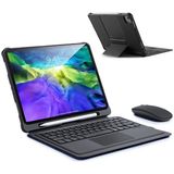 Ally Dux Ducis iPad 11 Pro 2020-2018 Kablosuz Bluetooth Klavye Touchpad Kılıf AL-33408 Siyah