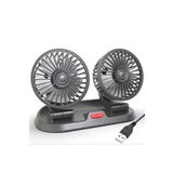 Ally F410 USB Çift Başlıklı Araç Fanı Oto Fan Vantilatör SİYAH
