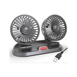 Ally F410 USB Çift Başlıklı Araç Fanı Oto Vantilatör Fan 10W 2 Kademe Hız Ayarı - Renk - (ClearEyelets)Black-RadiantOrchid
