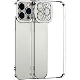 Ally Fashion Series iPhone 11 Pro Kılıf Renkli Kenar Lazer Çerçeveli Silikon KILIF-(5775) - Mavi