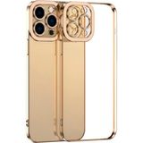 Ally Fashion Series iPhone 12 Pro Max Kılıf Renkli Kenar Lazer Çerçeveli Silikon KILIF-(5775) - Mavi