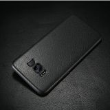 Ally Galaxy S8 Deri Dokulu Premium Soft Silikon Kılıf