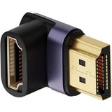 Ally HDMI To HDMI 8k 2.1uhd 90 Derece Mıknatıs Başlıklı Çevirici Otg Adaptör - Füme