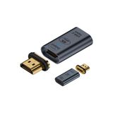 Ally HDMI To Type-C 4K 60Hz Mıknatıs Başlıklı Çevirici Otg Adaptör - Mor