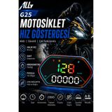 Ally HUD G25 OBD2 + GPS Head Up Display HUD, Dijital Hız Göstergesi - Motosiklet ile Uyumlu