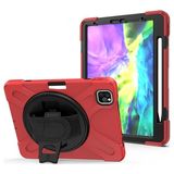 Ally iPad Air 4. Nesil 10.9 Kılıf Shockproof 3 Katmanlı Standlı Zırh Kılıf Kalem Yerli AL-33406 Kırmızı