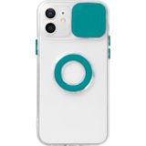 Ally iPhone 11 6.1inç Kılıf Sürgülü Kamera Lens Korumalı Yüzük Standlı Silikon Kılıf ALL-35490 - Yeşil