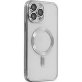 Ally İphone 12 Pro Max 6.7İnç Renkli Kenar Lazer Çerçeveli Magsafe Uyumlu Silikon Kılıf-(5775)