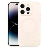 ALLY iPhone 14 Pro 6.1inç Liquid Silica Magsafe Uyumlu Silikon Kılıf BEJ