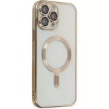 Ally İphone 14 Pro 6.1İnç Renkli Kenar Lazer Çerçeveli Magsafe Uyumlu Silikon Kılıf-(5775)