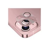 Ally iPhone 15-15 Plus Metal Tempered Kamera Lens Koruyucu PEMBE