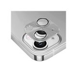 Ally İphone 15-15 Plus Uyumlu Metal Tempered Kamera Lens Koruyucu--gümüş