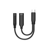 Ally İphone 16-15 Için Type-c Şarj 3.5mm Kulaklık 2in1 Çevirici Adaptör Siyah
