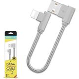 Ally Iphone Lightning Eğik Başlı Halat USB Kablo 20CM-(5775) Nemere - 1 - Gri